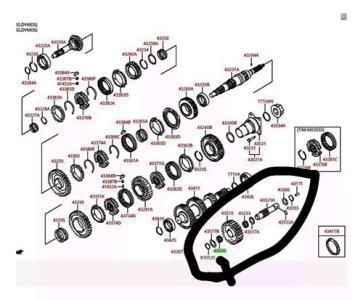 Rolamento do Câmbio Hyundai HD78 3.0 16V T.DIESEL 2012/2022-QD43242T00160